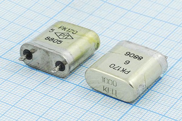 Кварцевый резонатор 1 МГц - 1000 БВ S 15 40/-40~70C РК170БВ-6ВТ 1Г