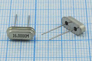 Кварцевый резонатор 16 МГц - 16000 HC49S3 12 1Г (16.0000M) Кварцевый резонатор 16 МГц - 16000 HC49S3 12 1Г (16.0000M)