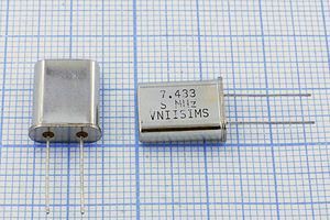 Кварцевый резонатор 7,433 МГц - 7433 HC49U S 15 30/-40~70C РПК01МД-6ВС 1Г Кварцевый резонатор 7,433 МГц - 7433 HC49U S 15 30/-40~70C РПК01МД-6ВС 1Г