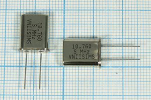 Кварцевый резонатор 10,76 МГц - 10760 HC49U S 15 30/-40~70C РПК01МД-6ВС 1Г Кварцевый резонатор 10,76 МГц - 10760 HC49U S 15 30/-40~70C РПК01МД-6ВС 1Г