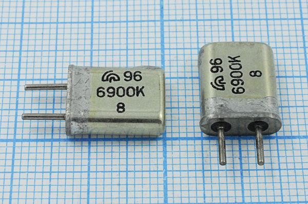 Кварцевый резонатор 6,9 МГц - 6900 HC25U МА 1Г