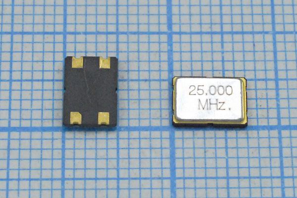 Кварцевый резонатор 25 МГц - 25000 SMD07050C4 12 10 15/-40~85C SMD0705(4P) 1
