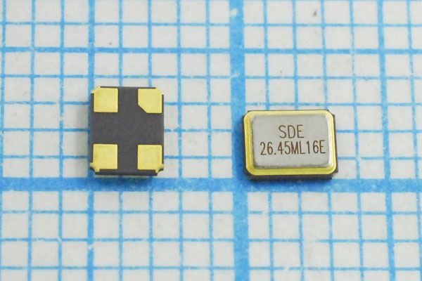 Кварцевый резонатор 26,45 МГц - 26450 SMD03225C4 16 10 15/-40~85C SMD3225 1Г