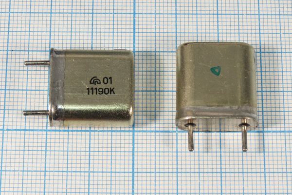 Кварцевый резонатор 11,19 МГц - 11190 HC6U S 15 20/-10~60C РК171БА-6АП 1Г
