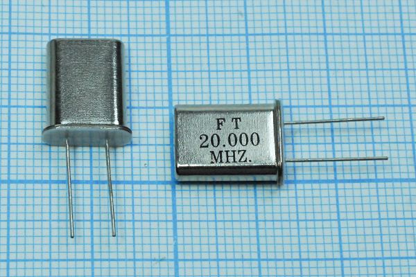 Кварцевый резонатор 20 МГц - 20000 HC49U S 20 50/-20~70C U[FT] 1Г +IS (FT)