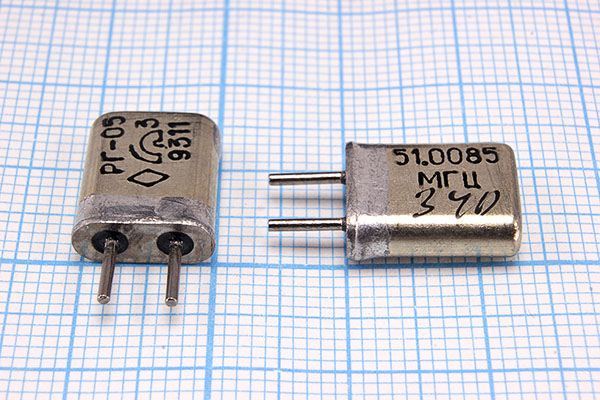 Кварцевый резонатор 51,0085 МГц - 51008,5 HC25U 15 15/-10~60C РГ05МА-14БВ 5Г