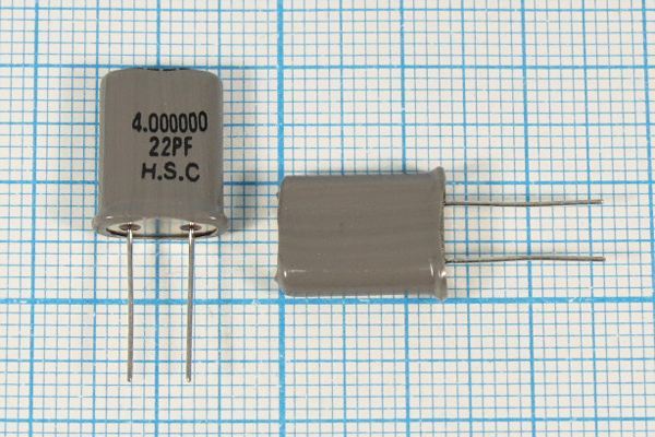 Кварцевый резонатор 4 МГц - 4000 HC49U 22 1Г +SL (HSC)