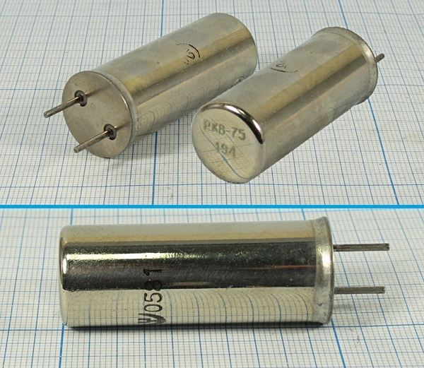 Кварцевый резонатор 0,075 МГц - 75 17x50 /-60~80C РКВ75-ОС 1Г металлический