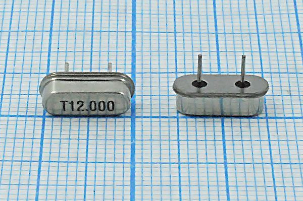 Кварцевый резонатор 12 МГц - 12000 HC49S3 20 30 30/-20~70C S[FT] 4,5мм(T12.0