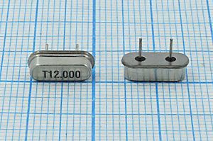 Кварцевый резонатор 12 МГц - 12000 HC49S3 20 30 30/-20~70C S[FT] 4,5мм(T12.0