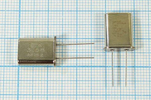 Кварцевый резонатор 3,58 МГц - 3580 HC49U S 30 20/-20~70C U[FT] 1Г(E.A.3.58MHz