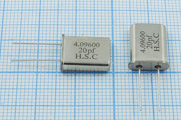 Кварцевый резонатор 4,096 МГц - 4096 HC49U 20 1Г (4.09600 20pf HSC)