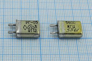 Кварцевый резонатор 5,6 МГц - 5600 МВ S 15 20/-10~60C РГ05МВ-14БП 1Г Кварцевый резонатор 5,6 МГц - 5600 МВ S 15 20/-10~60C РГ05МВ-14БП 1Г