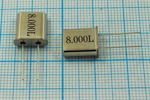 Кварцевый резонатор 8 МГц - 8000 HC49U1 16 10 50/-40~85C T[HC-49T] 1Г