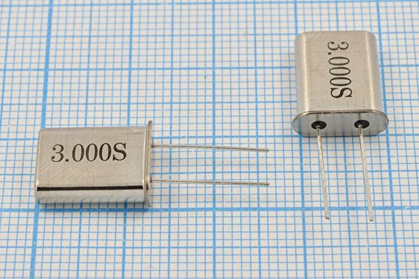Кварцевый резонатор 3 МГц - 3000 HC49U S 30 50/-40~85C U[FT] 1Г (3.000S)