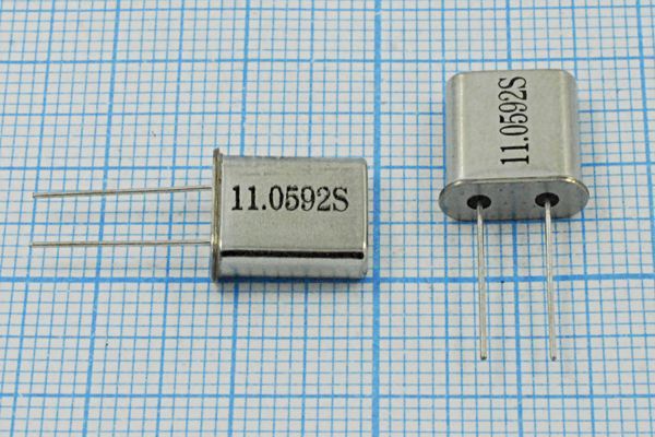 Кварцевый резонатор 11,0592 МГц - 11059,2 HC49U1 S 20 50/-40~85C T[HC-49T] 1Г (S)
