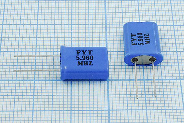 Кварцевый резонатор 5,96 МГц - 5960 HC49U 18 30 20/-20~70C U[FT] 1Г +SL (FYT)
