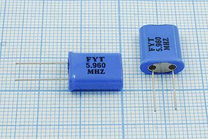 Кварцевый резонатор 5,96 МГц - 5960 HC49U 18 30 20/-20~70C U[FT] 1Г +SL (FYT)