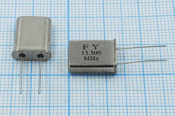 Кварцевый резонатор 13,5 МГц - 13500 HC49U 16 30 20/-20~70C U[FT] 1Г (FY)