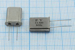 Кварцевый резонатор 13,5 МГц - 13500 HC49U 16 30 20/-20~70C U[FT] 1Г (FY)