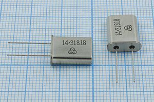 Кварцевый резонатор 14,31818 МГц - 14318,18 HC49U 16 30 49U[HUBEI] 1Г (14.31818)