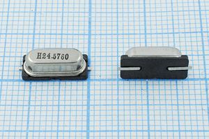 Кварцевый резонатор 24,576 МГц - 24576 SMD49S4 20 30 1Г (H24.576)