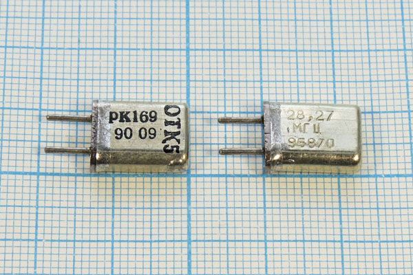 Кварцевый резонатор 28,275 МГц - 28275 HC25U 20 30/-30~60C РК169МА-7БС 3Г