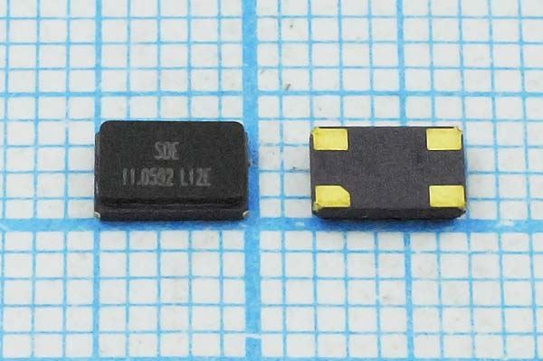 Кварцевый резонатор 11,0592 МГц - 11059,2 SMD05032C4 12 10 30/-40~85C SMG0503(4P)
