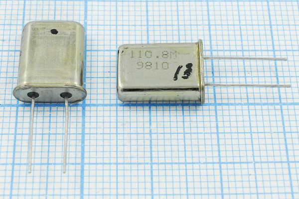 Кварцевый резонатор 110,8 МГц - 110800 HC49U РК411МД 5Г