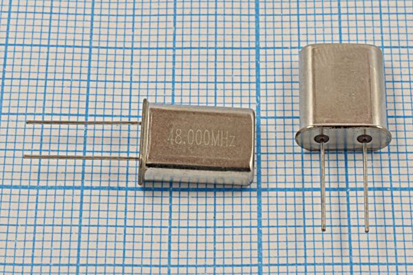 Кварцевый резонатор 48 МГц - 48000 HC49U 16 30 3Г (48.000MHz)