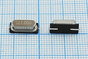 Кварцевый резонатор 27 МГц - 27000 SMD49S4 22 30 49S-SMD 1Г (S27.000)