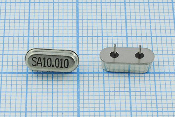 Кварцевый резонатор 10,01 МГц - 10010 HC49S3 16 50 50/-20~80C ATS-49U 1Г 4мм