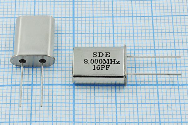 Кварцевый резонатор 8 МГц - 8000 HC49U 16 20 20/-20~70C 49U[SDE] 1Г