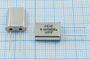 Кварцевый резонатор 8 МГц - 8000 HC49U 16 20 20/-20~70C 49U[SDE] 1Г