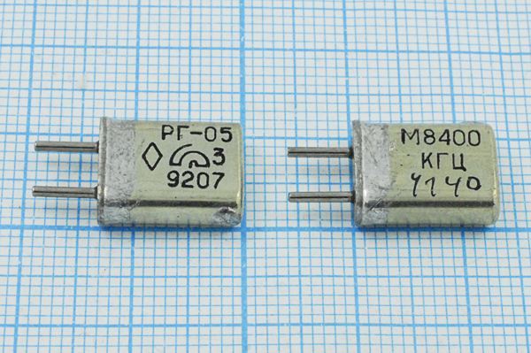 Кварцевый резонатор 8,4 МГц - 8400 HC25U 15 50/-50~80C РГ05МА-14ДСТ 1Г