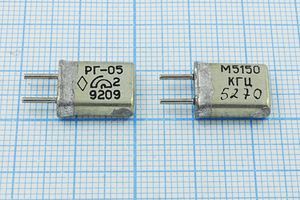 Кварцевый резонатор 5,15 МГц - 5150 HC25U 15 50/-50~80C РГ05МА-14ДСТ 1Г