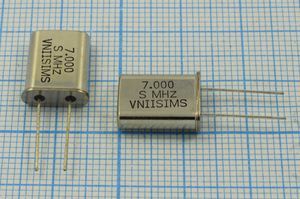 Кварцевый резонатор 7 МГц - 7000 HC49U S 15 30/-40~70C РПК01МД-6ВС 1Г Кварцевый резонатор 7 МГц - 7000 HC49U S 15 30/-40~70C РПК01МД-6ВС 1Г