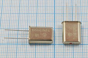 Кварцевый резонатор 19,6608 МГц - 19660,8 HC49U S 15 РК374МД 1Г Кварцевый резонатор 19,6608 МГц - 19660,8 HC49U S 15 РК374МД 1Г