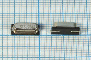 Кварцевый резонатор 16,9344 МГц - 16934,4 SMD49S4 20 30 1Г (S)