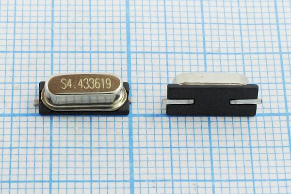 Кварцевый резонатор 4,433619 МГц - 4433,619 SMD49S4 20 30 1Г (S4.433619)