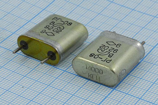 Кварцевый резонатор 14 МГц - 14000 HC6U 15 50/-40~85C РГ08БА-14ДТ 1Г