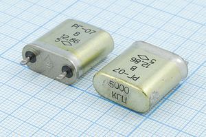 Кварцевый резонатор 5 МГц - 5000 БВ S 15 25/-10~60C РГ07БВ-14БР 1Г
