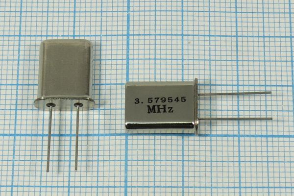 Кварцевый резонатор 3,579545 МГц - 3579,545 HC49U 16 1Г (3.579545 MHZ)