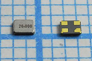 Кварцевый резонатор 26 МГц - 26000 SMD01612C4 8 10 30/-40~85C S1612 1Г STE Кварцевый резонатор 26 МГц - 26000 SMD01612C4 8 10 30/-40~85C S1612 1Г STE