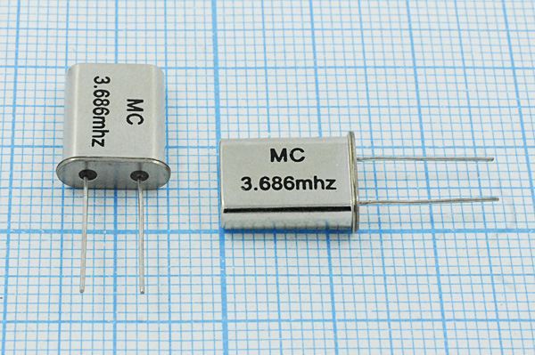 Кварцевый резонатор 3,6864 МГц - 3686,4 HC49U 16 1Г (MC)