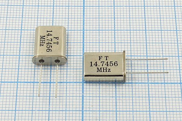 Кварцевый резонатор 14,7456 МГц - 14745,6 HC49U 16 20 U[FT] 1Г (FT14.7456MHz)