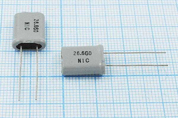 Кварцевый резонатор 26,66 МГц - 26660 HC18U 12 3Г +SL (26.660 NIC)