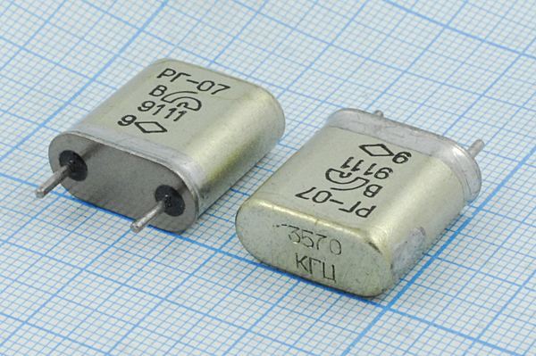 Кварцевый резонатор 3,57 МГц - 3570 HC6U РГ07БА 1Г
