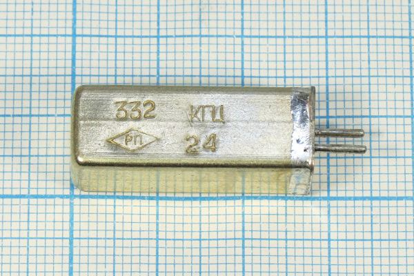 Кварцевый резонатор 0,332 МГц - 332 УД 1Г 11x11x28