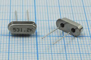 Кварцевый резонатор 0,5312 МГц - 531,2 HC49S3 5000 /-40~70C РН04 1Г